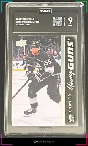 2021-22 Upper Deck Young Guns Quinton Byfield #488 RC TAG 9