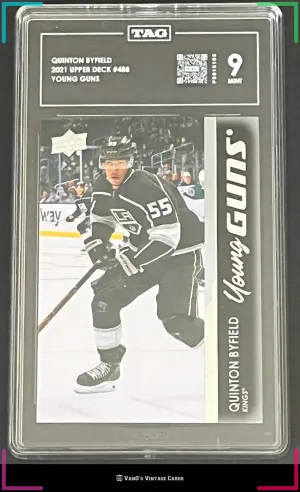 2021-22 Upper Deck Young Guns Quinton Byfield #488 RC TAG 9