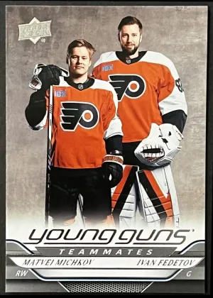 2024-25 Upper Deck Young Guns Matvei Michkov / Ivan Fedetov Rookie Philadelphia