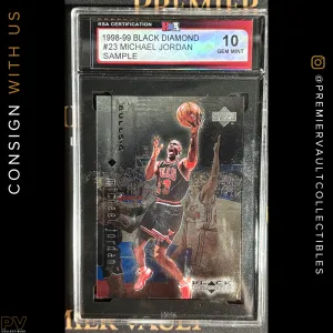 1998-99 Upper Deck Black Diamond Michael Jordan Sample #23 KSA 10