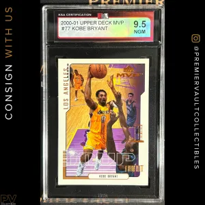2000-01 Upper Deck MVP Kobe Bryant #77 KSA 9.5
