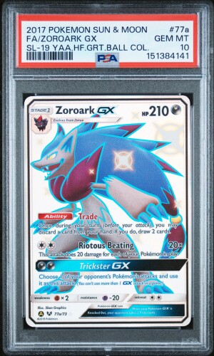 2017 Pokemon Sun & Moon Shining Legends Fa/Zoroark Gx Sl-19 Yaa.hf.grt.ball Col. PSA 10