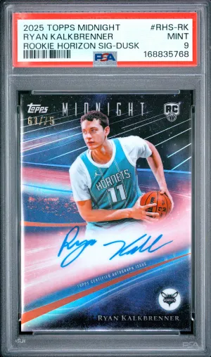 2025 Topps Midnight Rookie Horizon Signatures Ryan Kalkbrenner Rookie Horizon Sig-Dusk