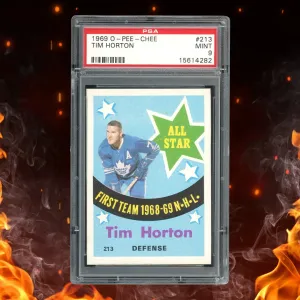 1969-70 O-Pee-Chee Tim Horton All-Star #213 PSA 9