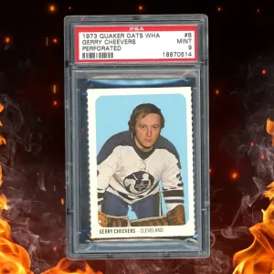 1973-74 Quaker Oats WHA Gerry Cheevers Perforated PSA 9 #8