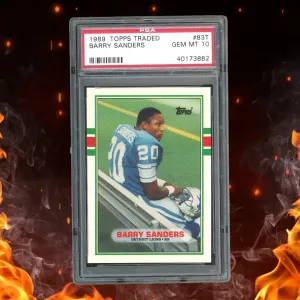 1989 Topps Traded Barry Sanders Rookie #83T PSA 10