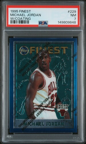 1995 Finest Michael Jordan W/Coating PSA 7