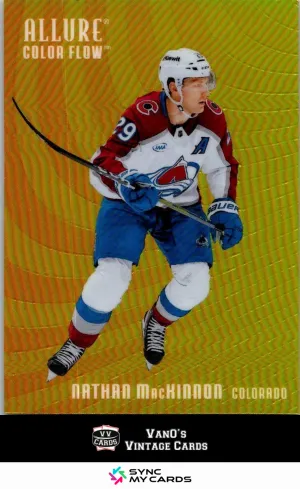 2025-26 Upper Deck Allure Color Flow Orange Yellow Nathan MacKinnon #CF-20