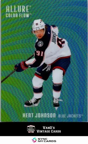 2025-26 Upper Deck Allure Color Flow Green-Blue Kent Johnson #CF-23
