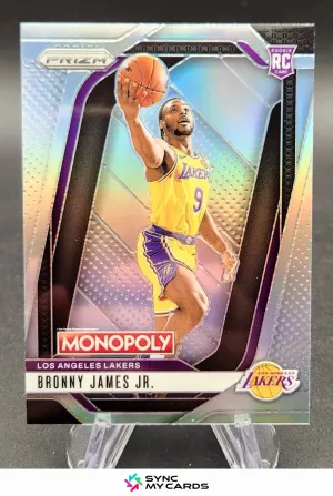 2024-25 Prizm Monopoly Basktball Bronny James Jr. Rookie Silver Prizm Lakers #45