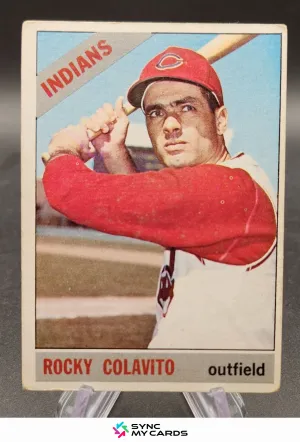 1966 Topps #150, Rocky Colavito, Cleveland Indians