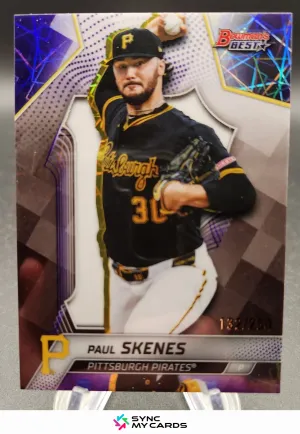Topps 2025 Bowman's Best Purple Lazer Refractor /250 Paul Skenes Pirates #40
