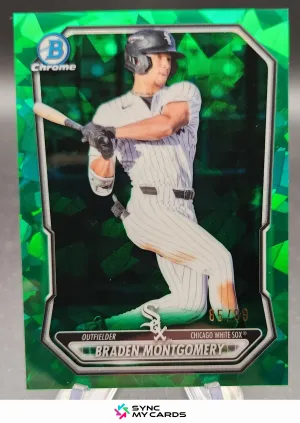 2026 Bowman Sapphire - Braden Montgomery #BCP-53 Green Sapphire Refractor /99