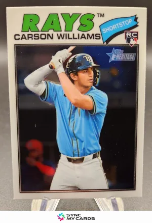 2026 Topps Heritage Carson Williams Chrome RC Rookie #161 Rays