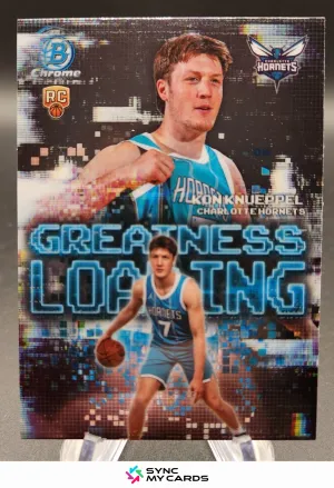 2025-26 Bowman Chrome Kon Knueppel RC Greatness Loading #GL-4 Charlotte Hornets