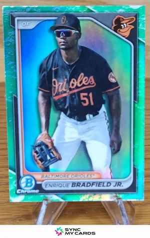 Enrique Bradfield Jr. 2024 Bowman Chrome #BCP-149 Lunar Glow Refractor Orioles