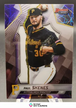 PAUL SKENES 2025 BOWMAN'S BEST PURPLE LAZER REFRACTOR #40 PIRATES /250