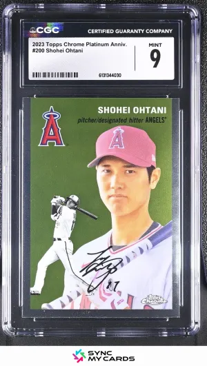 2023 TOPPS CHROME PLATINUM ANNIVERSARY #200 SHOHEI OHTANI CGC 9 MINT