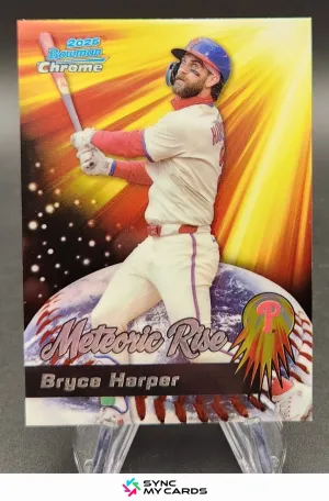 2025 Bowman Chrome Meteoric Rise MR-14 Bryce Harper, Philadelphia Phillies