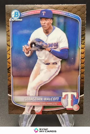 Sebastian Walcott 2025 Bowman Chrome Reptilian Refractor #BCP-133 Rangers
