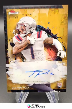 2024 Topps Finest RFA-JP Ja’lynn Polk Rookie Gold Refractor Auto #'d/50 RC