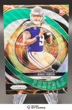 2024 Panini Prizm - Portals Michael Penix Jr. #6 Green Wave Prizm (RC)