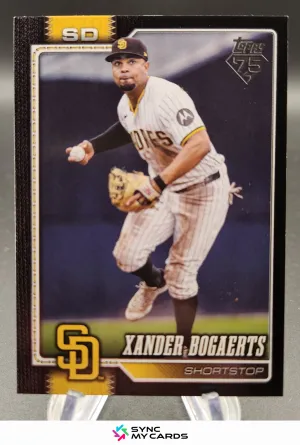 2026 Topps Series 1 #33 Xander Bogaerts Black Border Parallel SP #d 45/75 Padres