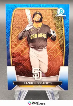 2023 Bowman Mega Box XANDER BOGAERTS Chrome Blue Refractor Card /150 Padres