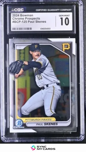 2024 Bowman #BCP-125 Paul Skenes Chrome Prospects CGC 10 Pirates ROY Cy Young