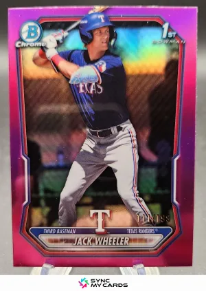 2026 Bowman #BCP-74 Jack Wheeler 1st Chrome Fuchsia Refractor /199 Rangers