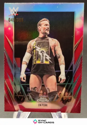 2026 Topps Chrome WWE CM Punk Magenta Refractor #'d/399