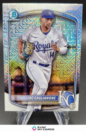 2025 Bowman Chrome Jac Caglianone #BCP-103 Mega Box Mojo Refractor Royals SP