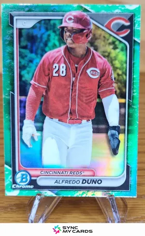 2024 Bowman Chrome Prospect Alfredo Duno #BCP-51 Green Lunar Glow Reds