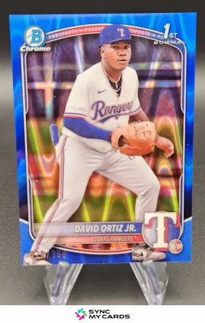 2025 Bowman David Ortiz Jr. Chrome Prospects Blue RayWave Refractor /150 #BCP-29