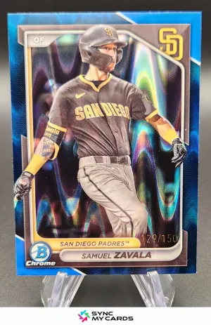 2024 Bowman Chrome Samuel Zavala Blue /150 #BCP-57 San Diego Padres