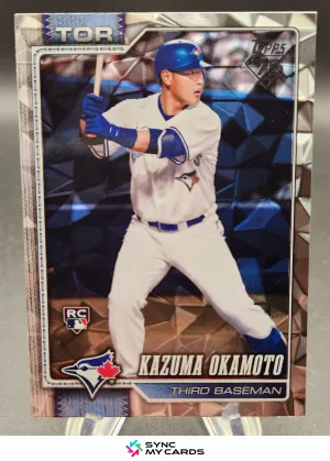 2026 Topps Series 2 #443 Kazuma Okamoto Diamante Foil RC Blue Jays Rookie