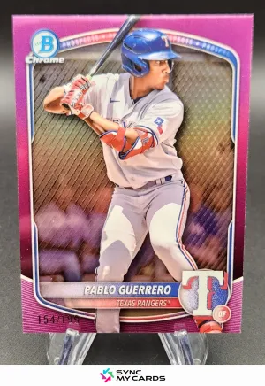 2025 Bowman Chrome Prospects Baseball Fuchsia #BCP144 Pablo Guerrero /199