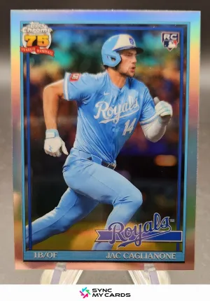 2026 Topps Chrome JAC CAGLIANONE #91CB-20 1991 Rookie Refractor RC Royals