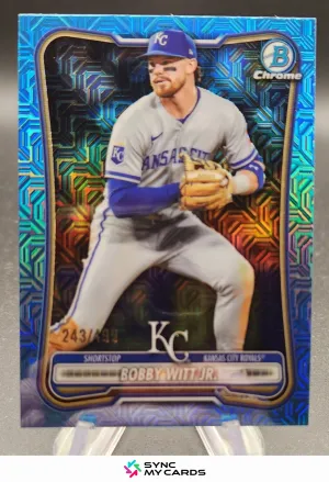 2026 Bowman Mega Mojo #25 Bobby Witt Jr Sky Blue Color Match #'d /499 Royals