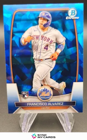 2023 Bowman Chrome Sapphire #35 Francisco Alvarez RC Rookie Mets