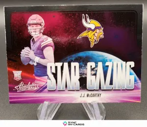 J.J. McCarthy - 2024 Panini Absolute Star Gazing #SG-JMY RC Vikings