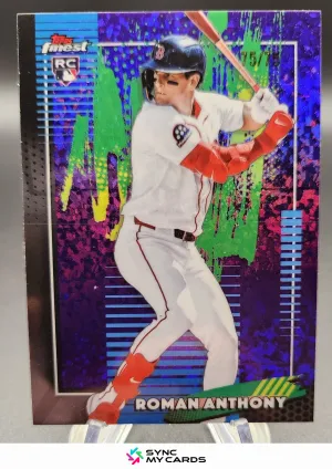 2026 Topps Finest #52 Roman Anthony RC Purple Mini Diamond Refractor /75 Red Sox