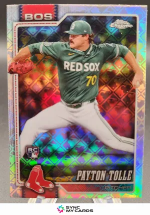 2026 Topps Chrome Logofractor #177 Payton Tolle Red Sox Rookie RC