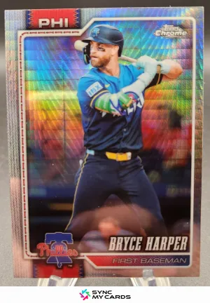 2026 Topps Chrome Bryce Harper #244 Prism Refractor Philadelphia Phillies