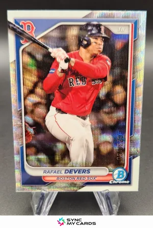 2024 Bowman Chrome Rafael Devers #58 Wave Refractor #'d/100 San Francisco Giants