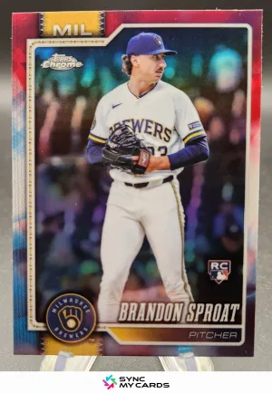 2026 Topps Chrome #59 Brandon Sproat Red White and Blue Refractors