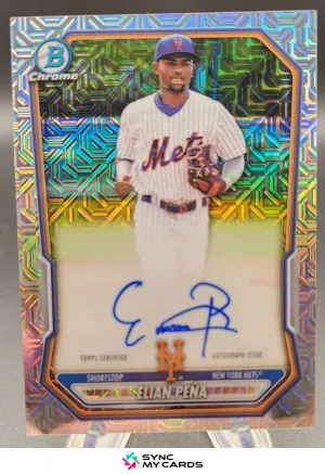 2026 Bowman Chrome Elian Pena #BMA-EP Mojo Auto New York Mets Prospect