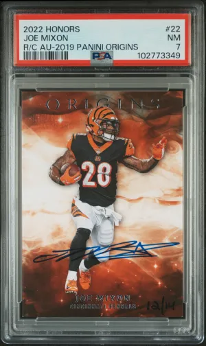 2022 Panini Honors Recollection Collection Autographs Joe Mixon R/C Au-2019 Panini Origins