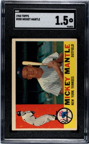 1960 Topps Mickey Mantle SGC 1.5