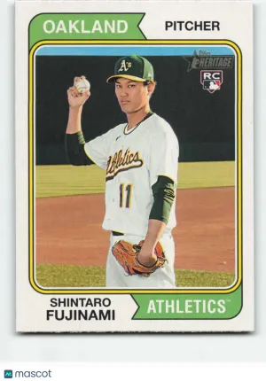 2023 Topps Heritage Shintaro Fujinami #57 Oakland Athletics